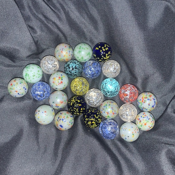 Accents Vintage Glass Marbles Star Dust Glitterbomb Confetti Specked